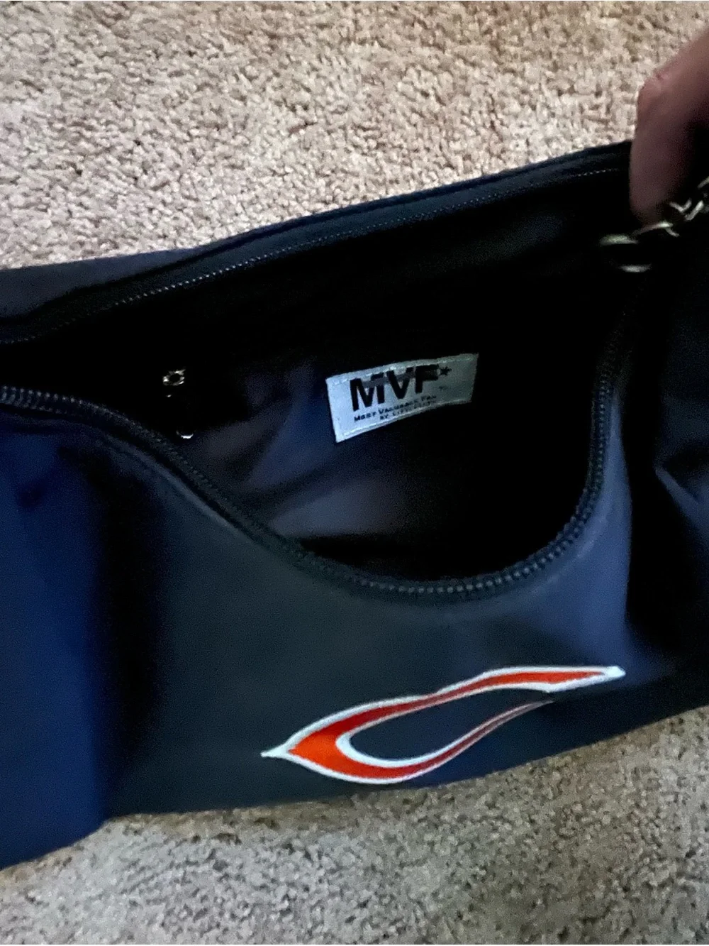 Chicago Bears Navy and Orange Logo Shoulder Bag